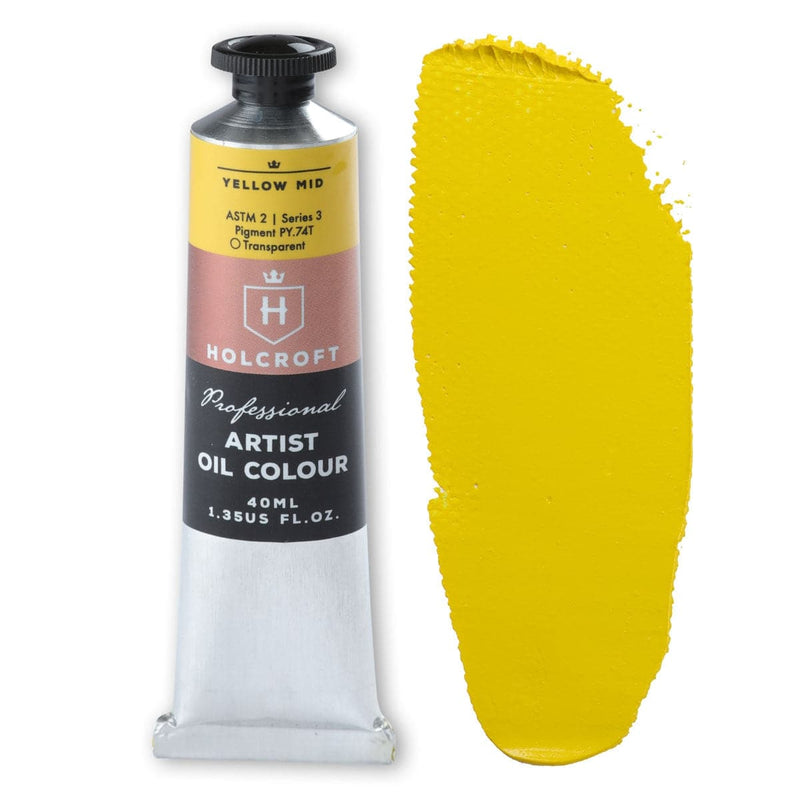 Gold Holcroft Artist Oil Paint 40ml - Yellow Mid S3 Oil