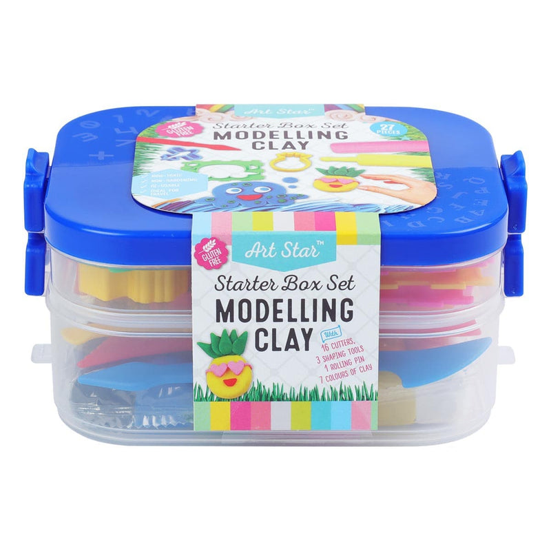 Sky Blue Art Star Modelling Clay Starter Box Set (27 Pieces) Kids Modelling Supplies
