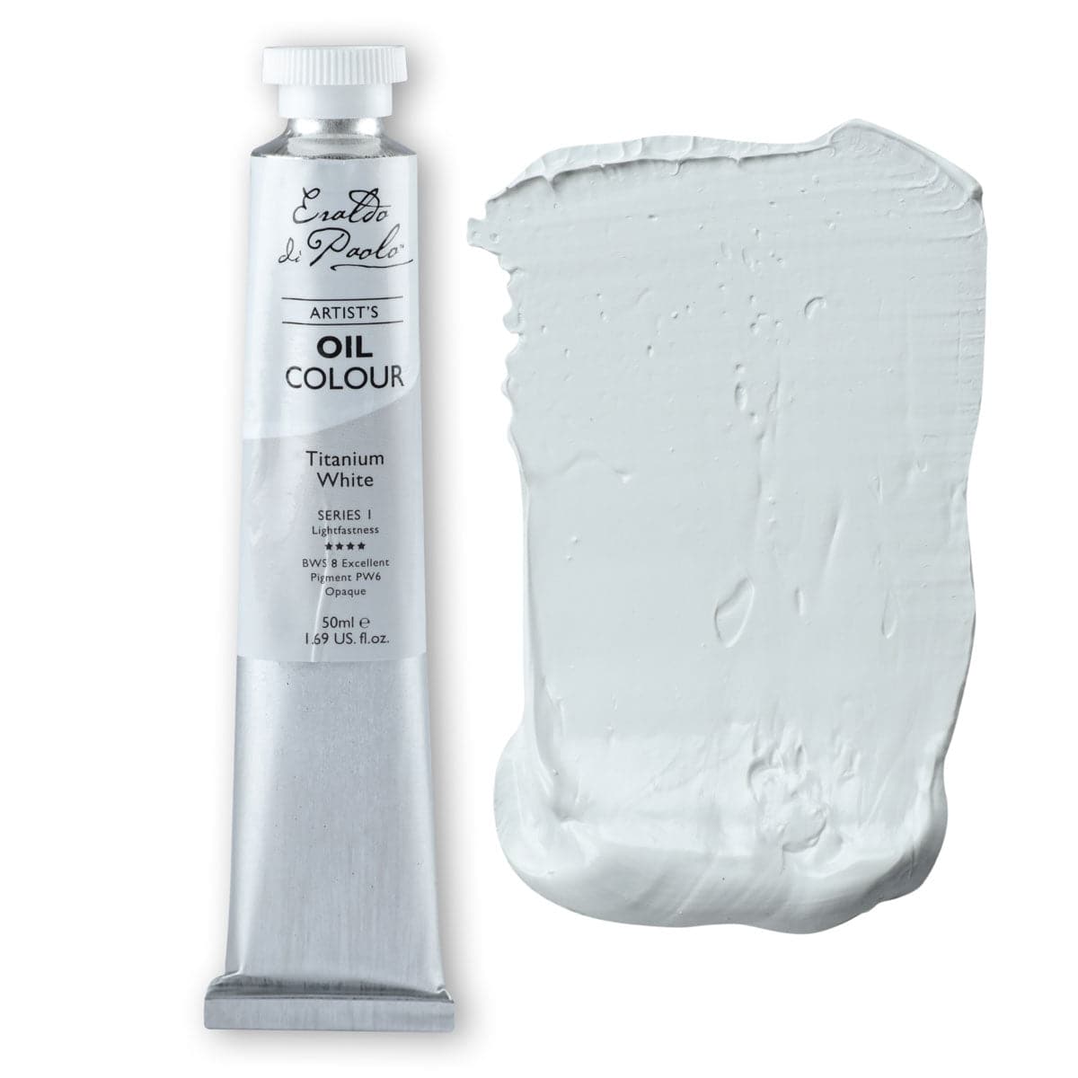 Light Gray Eraldo di Paolo Oil Paint Titanium White 50ml Oil Paints
