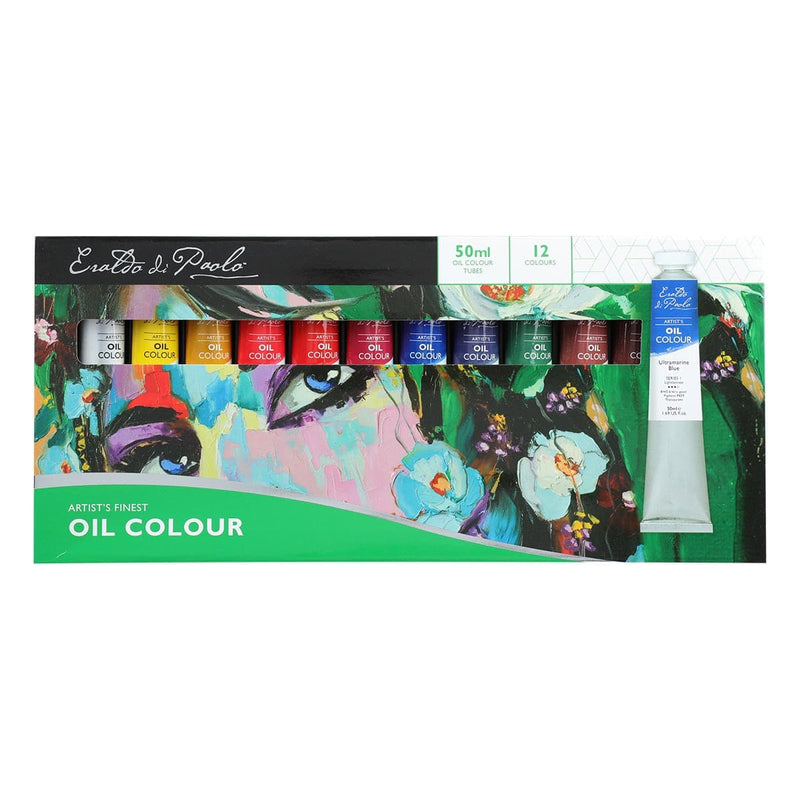 Medium Sea Green Eraldo di Paolo Oil Paint Assorted Colours 12 x 50ml Oil Paints