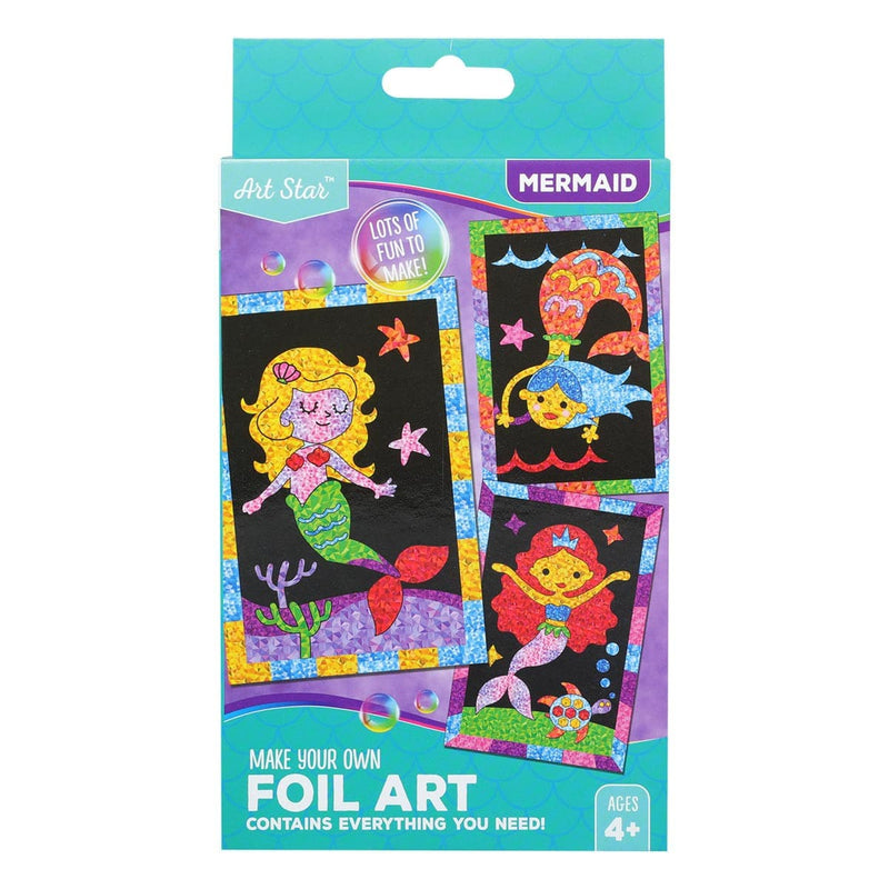 Goldenrod Art Star Foil Art Set Mermaid Makes 3 Kids Craft Kits