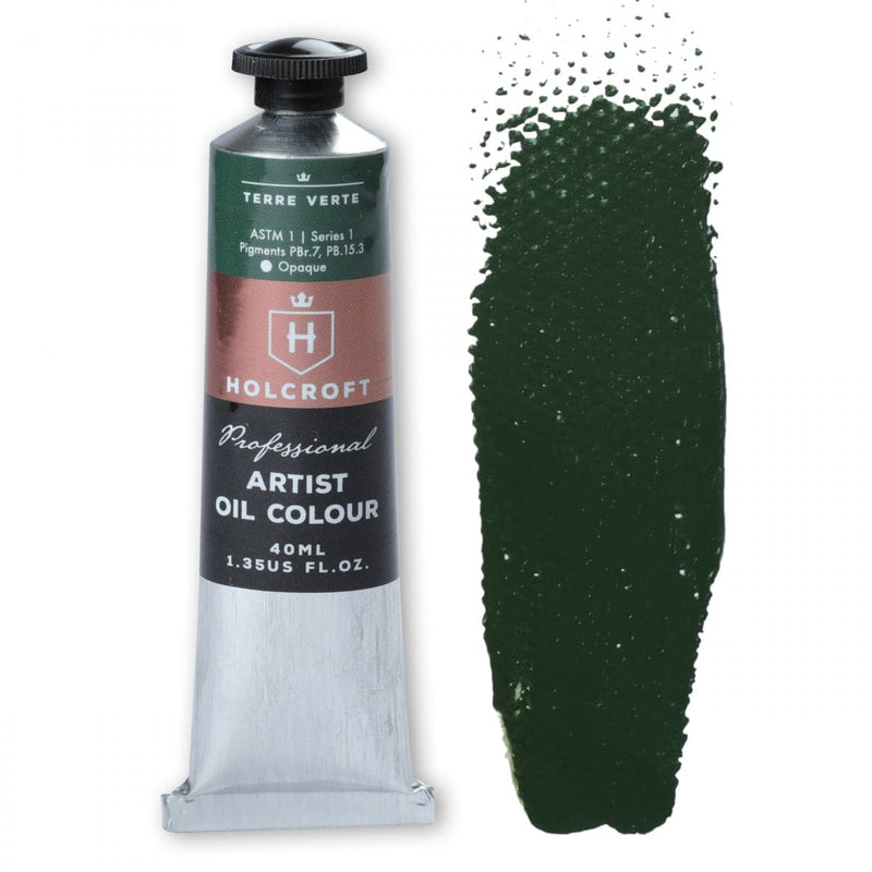 Dark Slate Gray Holcroft Artist Oil Paint Terre Verte S1 40ml Oil