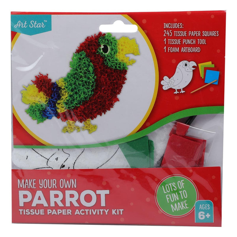 Dark Red Tissue Paper Activity Kit - Bird Kids Craft Kits