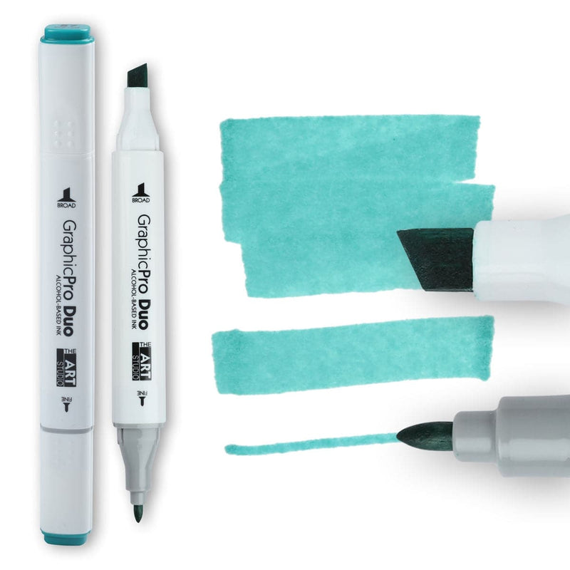 Medium Aquamarine The Art Studio GraphicPro Duo Marker Turquoise Green Light Pens and Markers