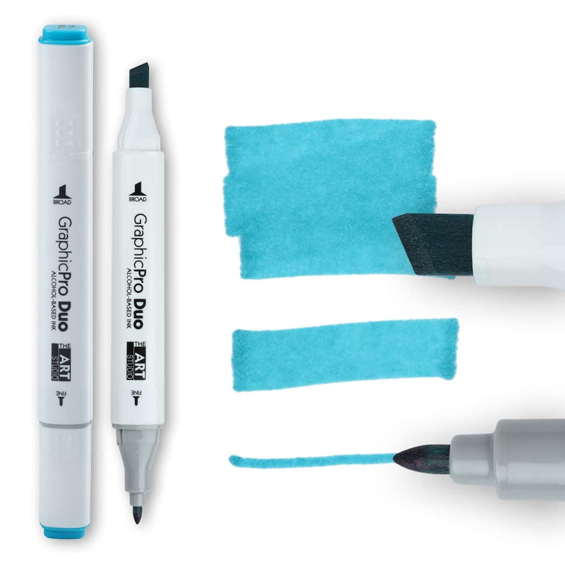 Medium Turquoise The Art Studio GraphicPro Duo Marker Cerulean Blue Pens and Markers