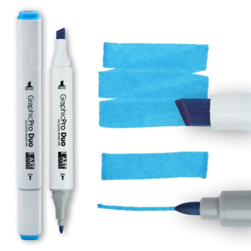 Medium Turquoise The Art Studio GraphicPro Duo Marker Indian Blue Pens and Markers