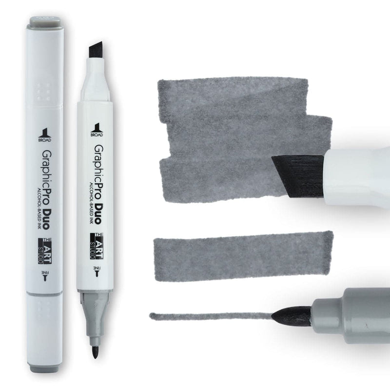 Slate Gray The Art Studio GraphicPro Duo Marker Cool Grey 4 Pens and Markers