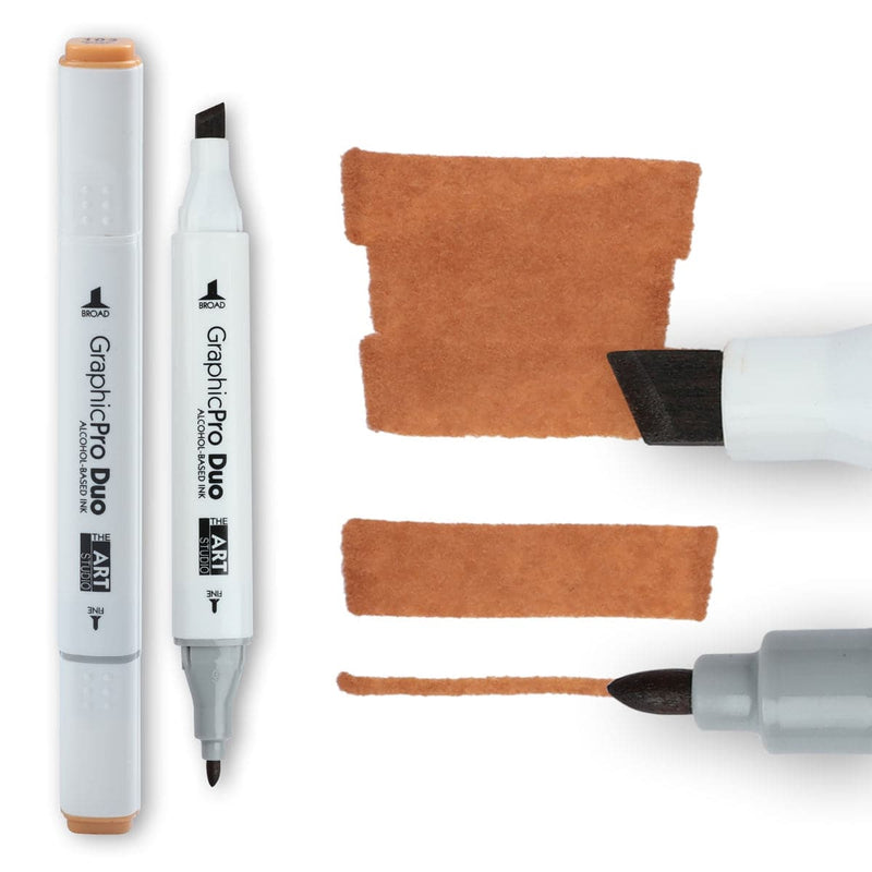 White Smoke The Art Studio GraphicPro Duo Marker Potato Brown Pens and Markers