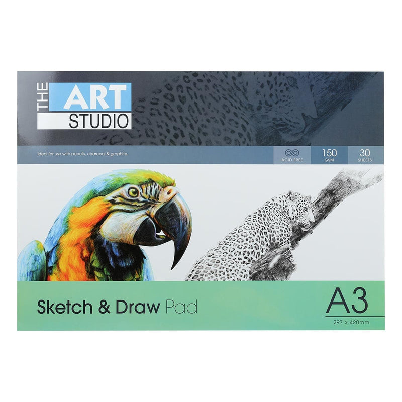 Slate Gray The Art Studio A3 Sketch & Draw 150gsm Pad 30 Sheets Pads