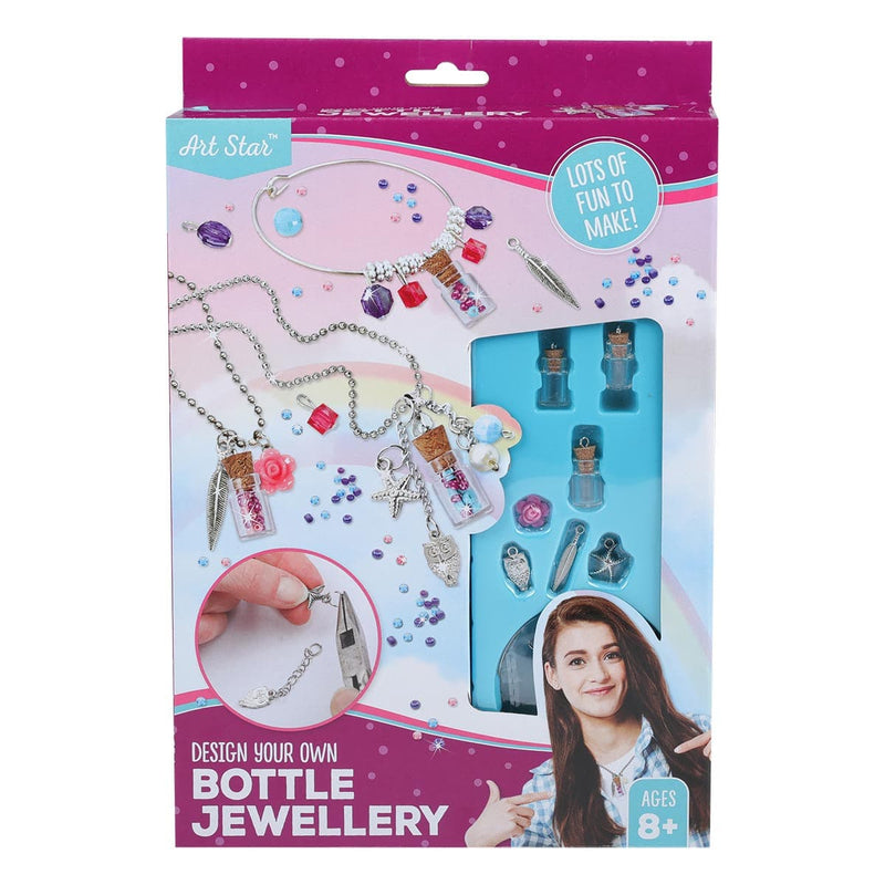 Sky Blue Art Star Design Your Own Bottle Jewellery Kit Kids Craft Kits