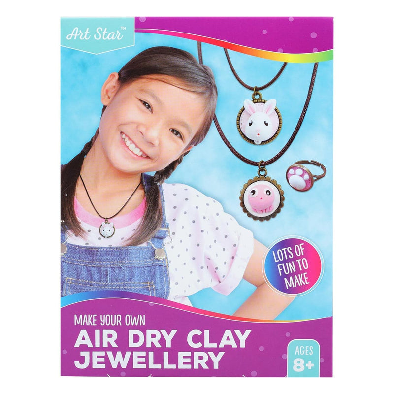 Ghost White Art Star Make Your Own Air Dry Clay Jewellery Bunny Makes 3 Kids Craft Kits