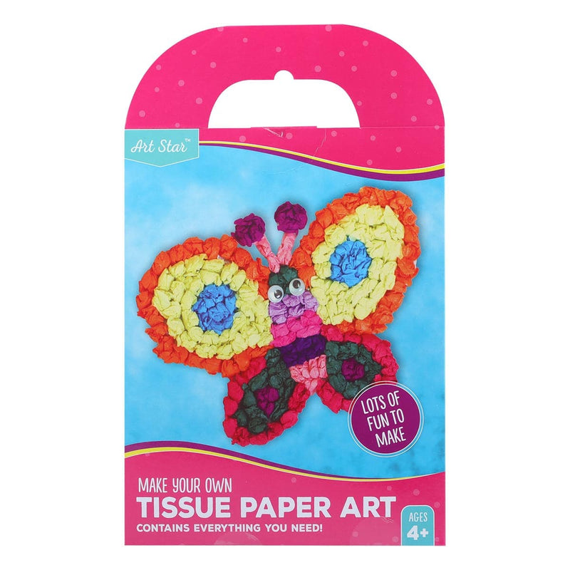 Light Sky Blue Art Star Make Your Own Butterfly Tissue Paper Art Kids Craft Kits