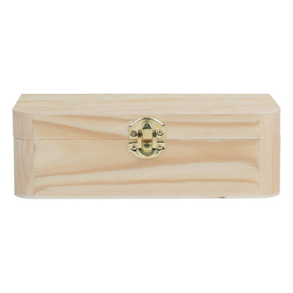 Tan Urban Crafter Pine & Plywood Curved Edge Box 20 x 9 x 6.5cm Boxes