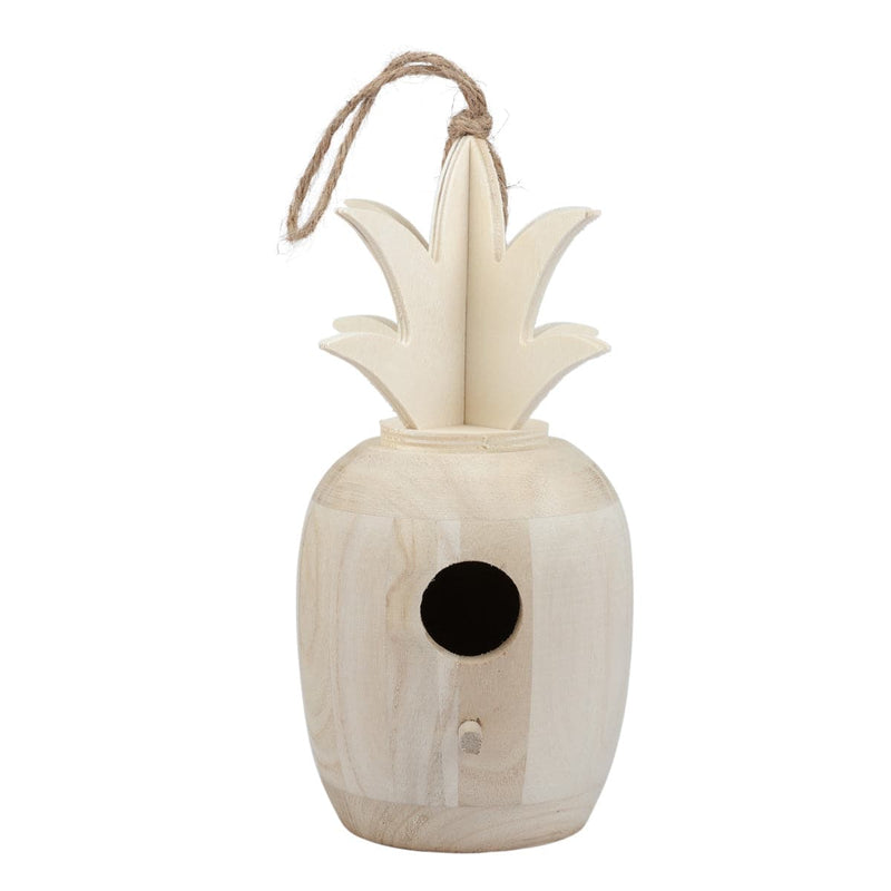 Gray Urban Crafter Paulownia and Plywood Pineapple Birdhouse Wood Crafts