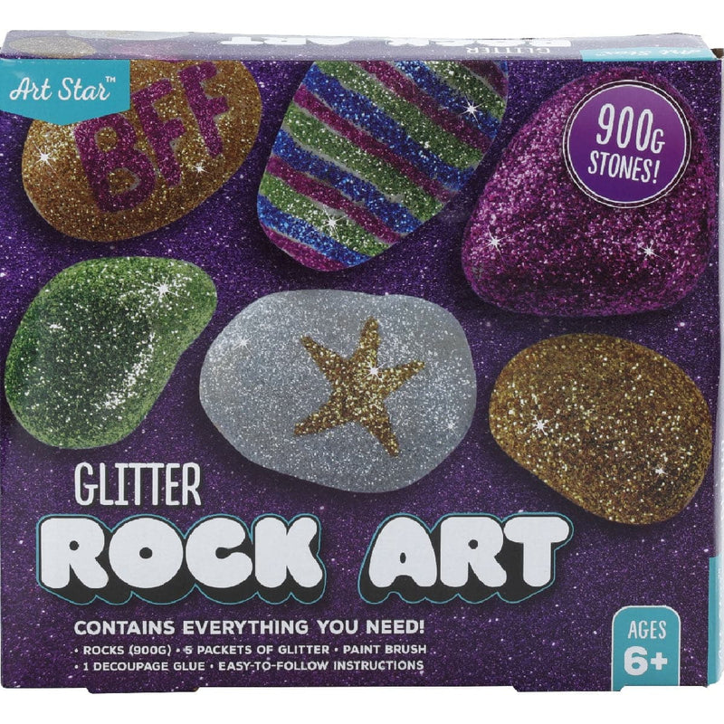 Dark Slate Gray Art Star Glitter Rock Art Kit Kids Craft Kits