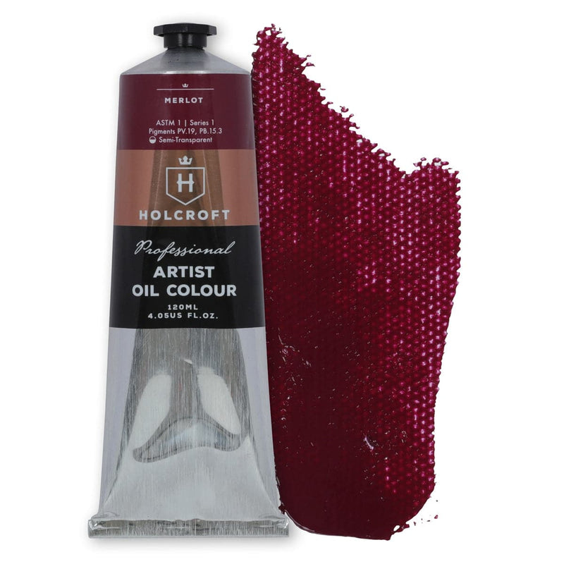 Dark Red Holcroft Artist Oil Paint Merlot S1 120ml Oil