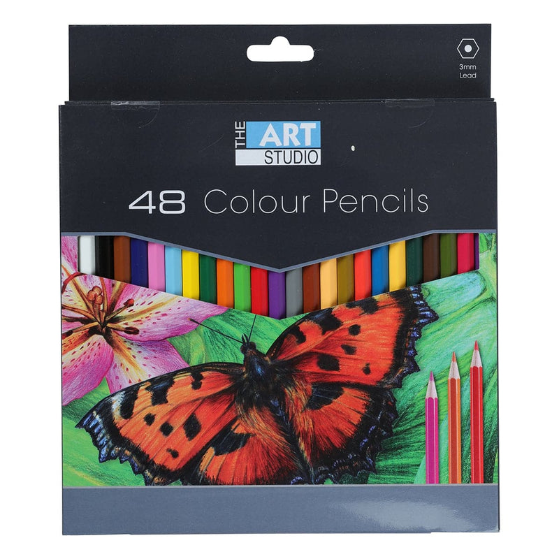 Chocolate The Art Studio Coloured Pencils 48 Pack Pencils
