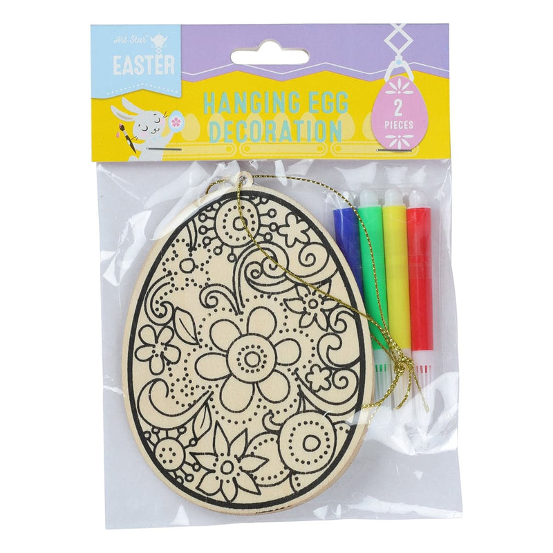 Gray Art Star Easter Colour Your Own Hanging Egg Decoration 2 Pieces Easter