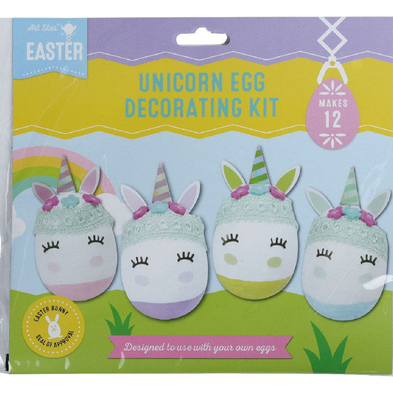 Light Steel Blue Art Star Easter Unicorn Egg Decorating Kit Makes 12 Easter