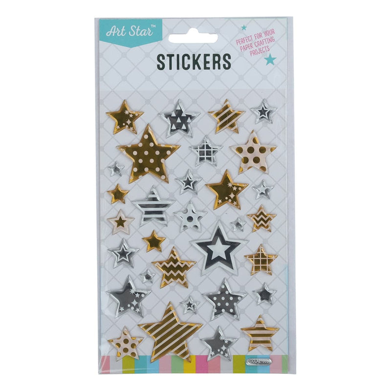 Gray Art Star PVC Stickers - Stars Kids Stickers