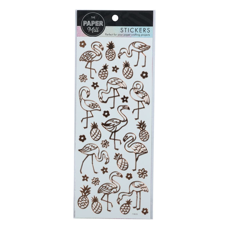 Lavender The Paper Mill Flamingo Stickers Rose Gold Stickers
