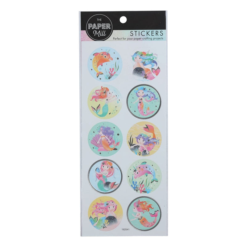 Gray The Paper Mill Foil Paper Stickers Mermaids Stickers