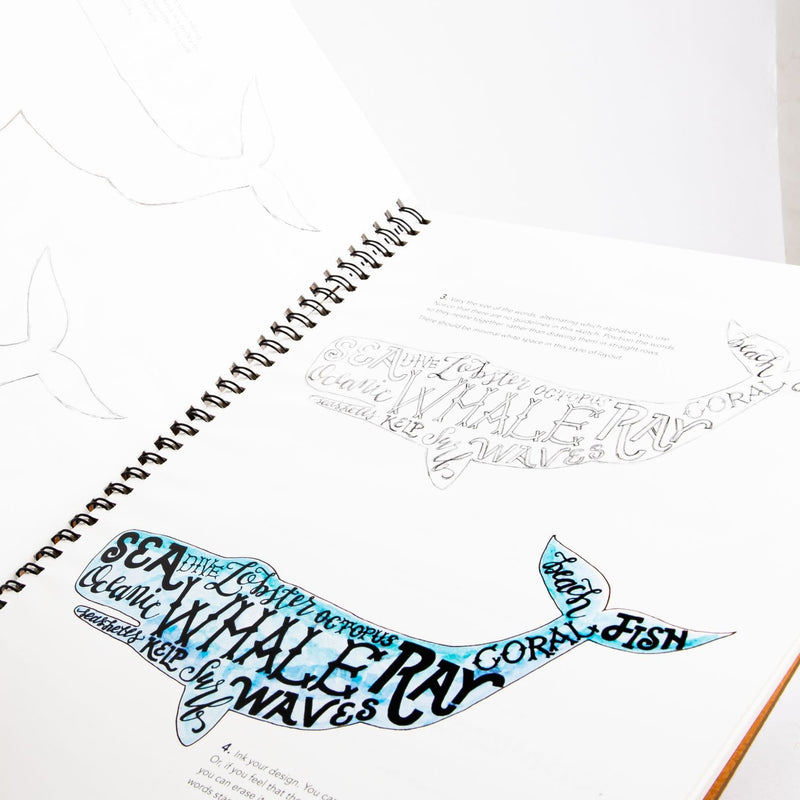 White Smoke Strathmore Learning Series - Hand Lettering Basics-12 Sheets Pens and Markers