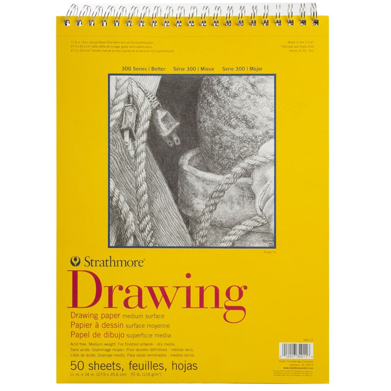 Goldenrod Strathmore Medium Drawing Spiral Paper Pad 11"X14" - 50 Sheets Pads