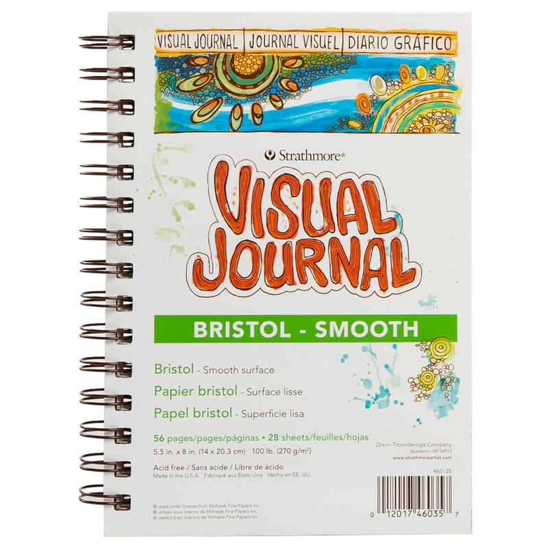 Light Gray Strathmore Visual Journal Bristol Smooth 5.5"X8" - 28 Sheets Pads