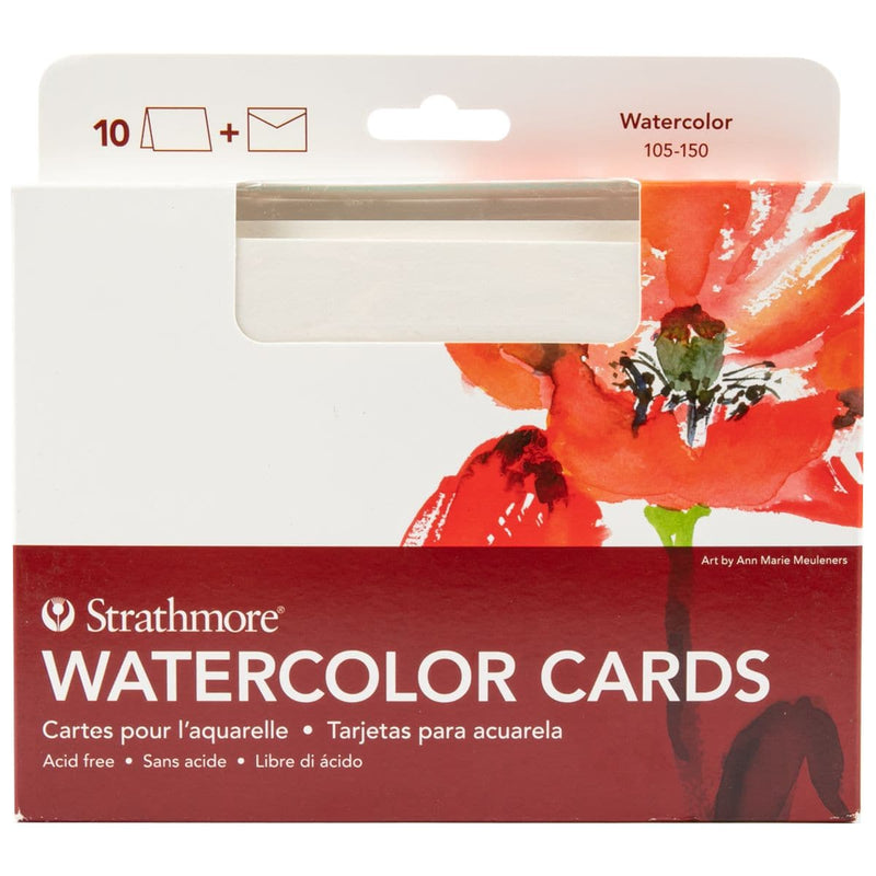 Strathmore Cards & Envelopes 5"X6.875" 10/Pkg Watercolor