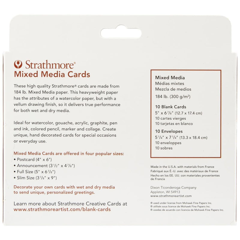 Beige Strathmore Cards & Envelopes 5"X6.875" 10/Pkg - Mixed Media Cards and Envelopes