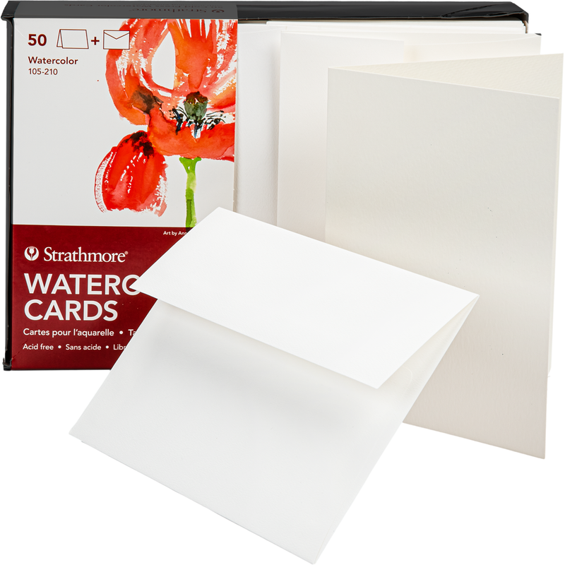 Beige Strathmore Cards & Envelopes 5"X6.875" 50/Pkg - Watercolor Cards and Envelopes