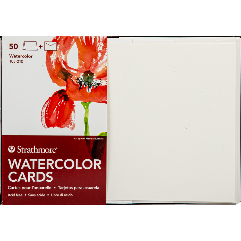 Light Gray Strathmore Cards & Envelopes 5"X6.875" 50/Pkg - Watercolor Cards and Envelopes