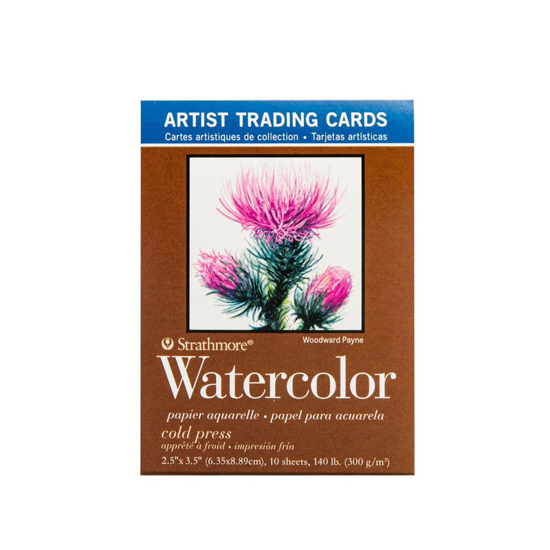 Saddle Brown Strathmore Artist Trading Cards 2.5"X3.5" 10/Pkg - Watercolour Pads