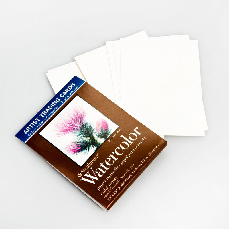 White Smoke Strathmore Artist Trading Cards 2.5"X3.5" 10/Pkg - Watercolour Pads