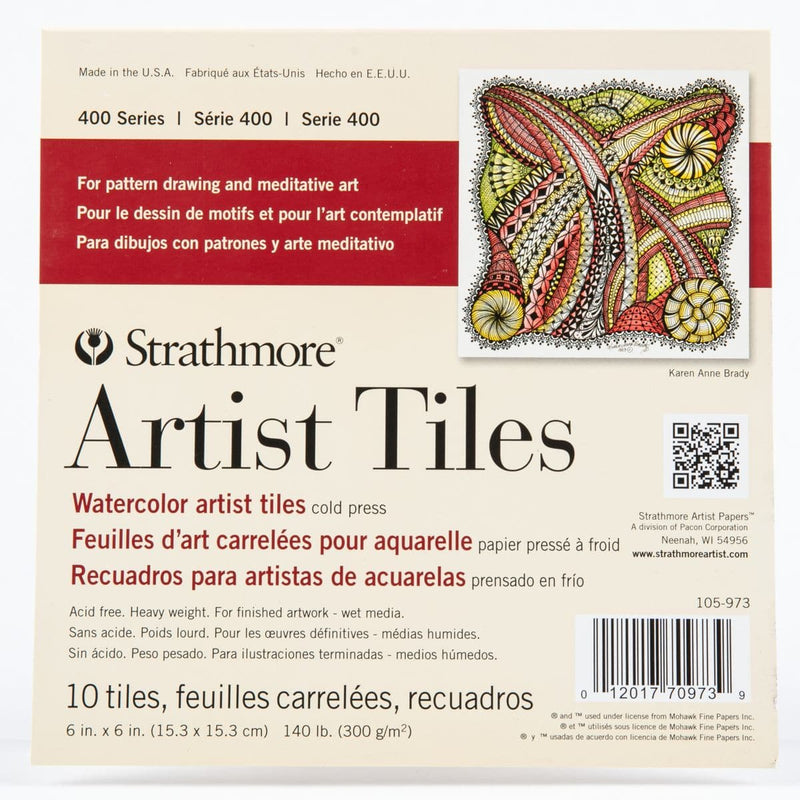 Beige Strathmore Artist Tiles 6"X6" 10/Pkg - Watercolor Pads