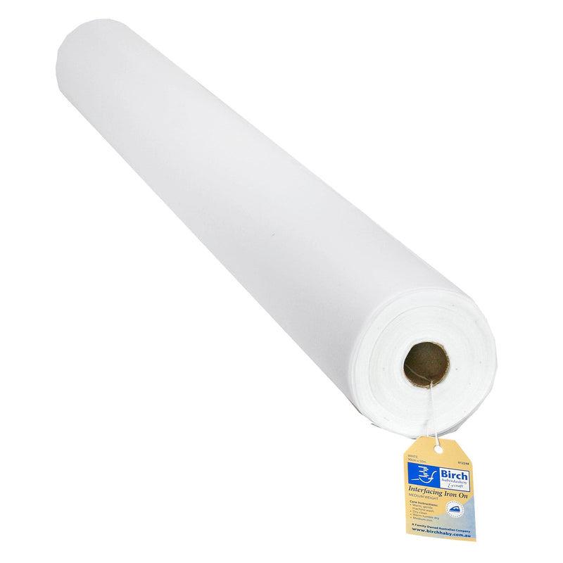 Lavender Birch Creative Interfacing Iron On Medium  Weight-White 90cm X 50mt (Price is per Roll. Sold by the Roll) Batting Interfacing Stabilisers and Wadding