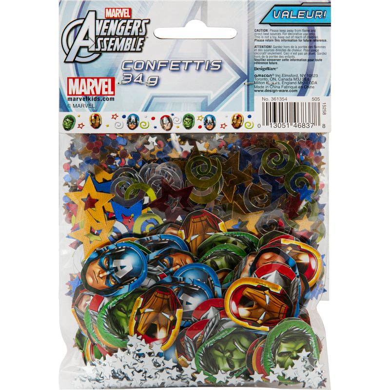 Light Gray Avengers Assemble Value Confetti 34g Party Supplies