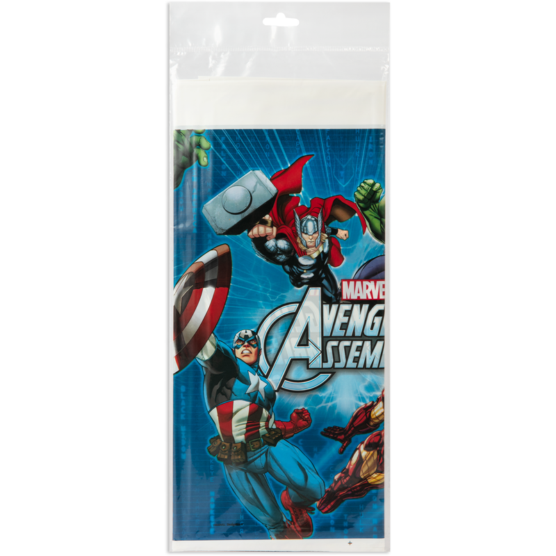 Light Gray Avengers Assemble Tablecover Plastic 1.37m x 2.43m Party Supplies