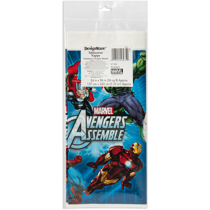 Dark Slate Gray Avengers Assemble Tablecover Plastic 1.37m x 2.43m Party Supplies