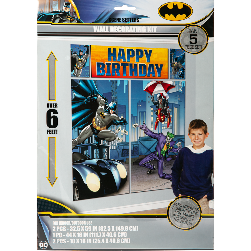 Gray Batman Scene Setter (5 Piece) Party Supplies