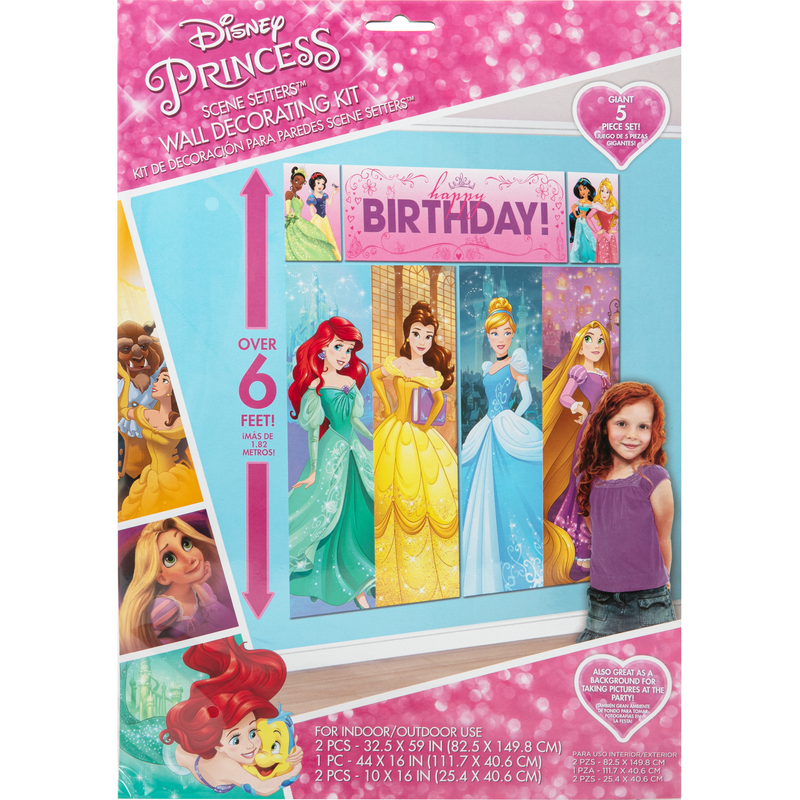 Gray Disney Princess Dream Big Scene Setter Party Supplies