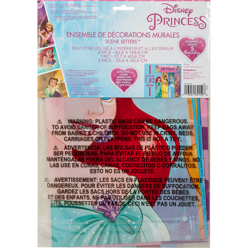 Gray Disney Princess Dream Big Scene Setter Party Supplies