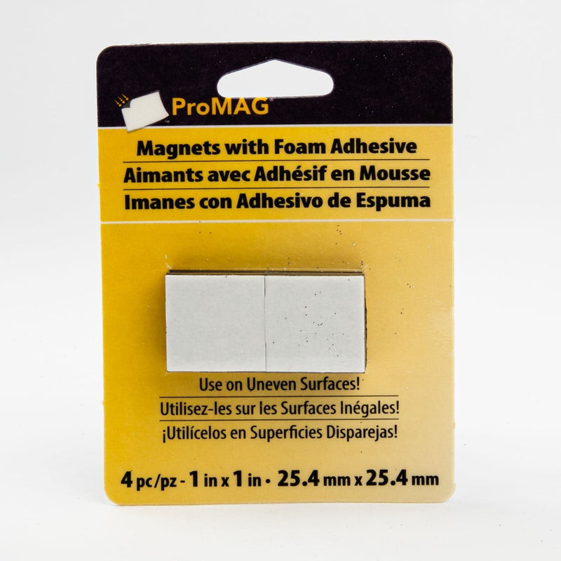 Goldenrod ProMag Square Magnets W/Foam Adhesive 25mm x 4 Pieces Felt