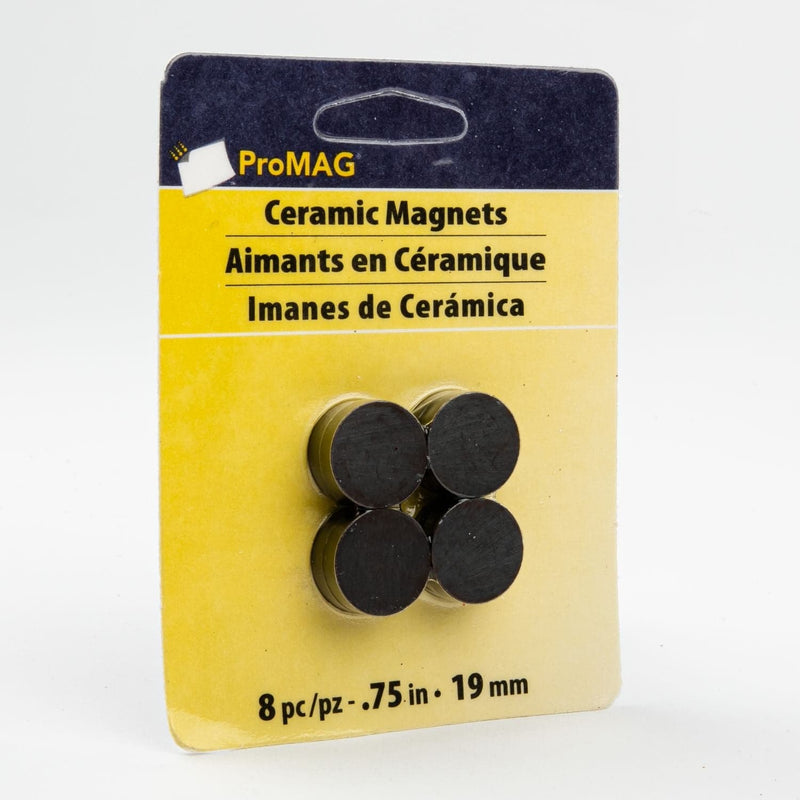 Goldenrod ProMag Round Ceramic Magnets 19mm 8 Pieces Magnets