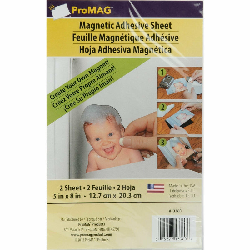 Gray ProMag Adhesive Magnetic Sheets 12.5x20cm 2 Pieces Felt