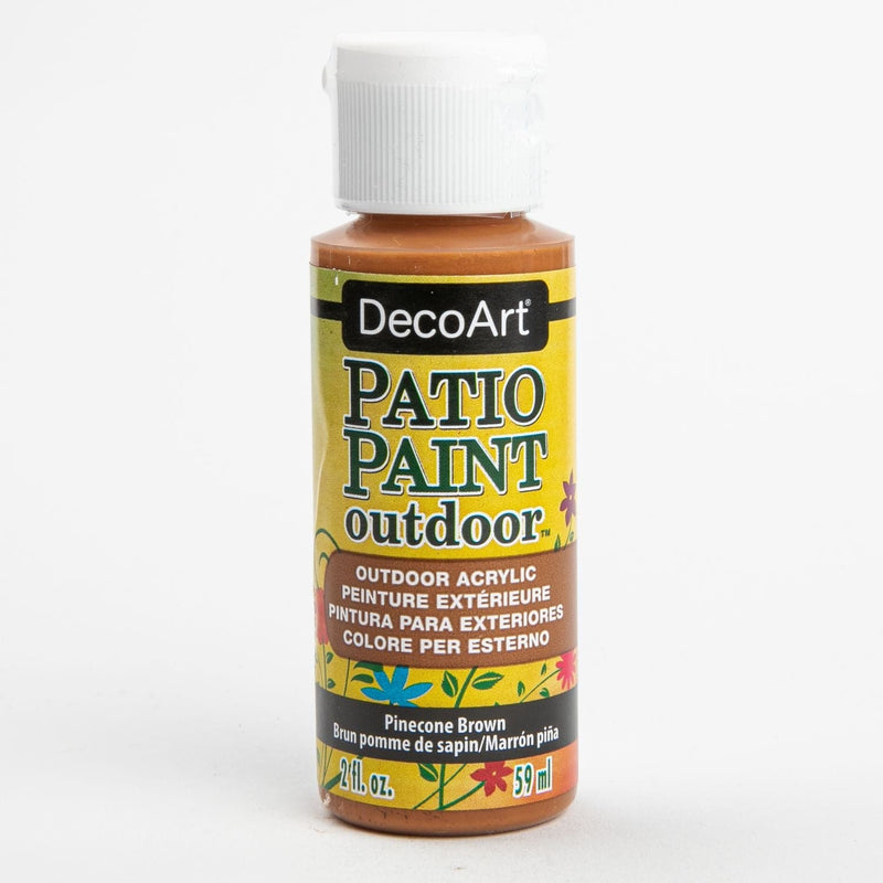 Goldenrod DecoArt Patio Paint 59ml Pinecone Brown Outdoor Paint