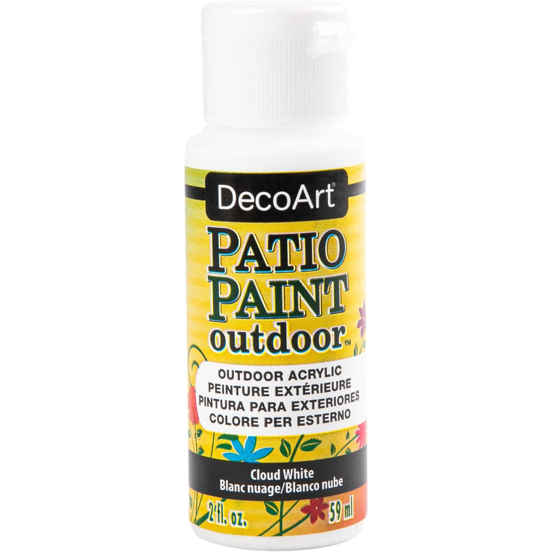 Goldenrod DecoArt Patio Paint 59ml Cloud White Outdoor Paint