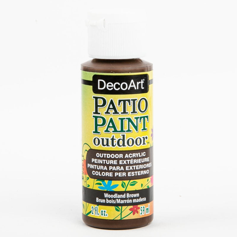 Dark Khaki DecoArt Patio Paint 59ml Woodland Brown Outdoor Paint