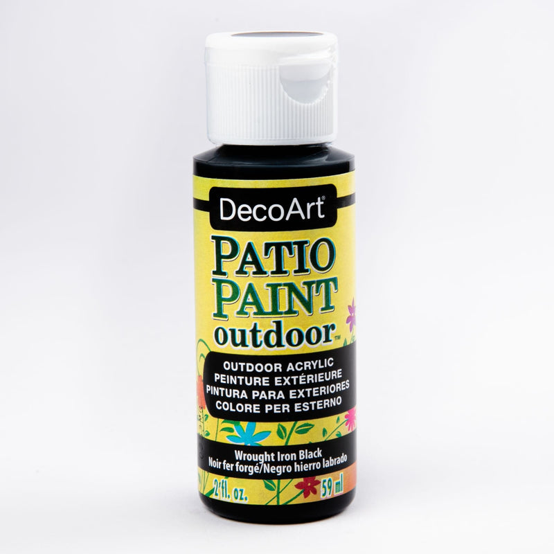 Goldenrod DecoArt Patio Paint 59ml Iron Black Outdoor Paint